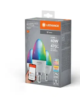 Chytré žárovky LEDVANCE SMART+ LEDVANCE SMART+ LED, svíčka, E14, 4,9 W, CCT, RGB, WiFi, 3 ks
