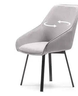 Židle Hector Otočná jídelní židle  Jack šedá