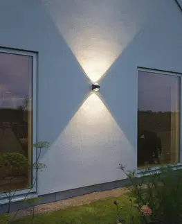 Venkovní nástěnná svítidla Konstsmide LED venkovní nástěnné Bitonto 2 zdroje antracit