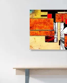 Abstraktní obrazy Obraz abstrakce v oranžovém provedení