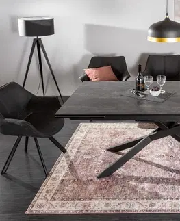 Jídelní stoly LuxD Roztahovací keramický stůl Natasha 180-220-260 cm láva - Skladem