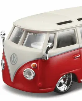 Hračky BBURAGO - 1:32 Volkswagen Van Samba Red-White