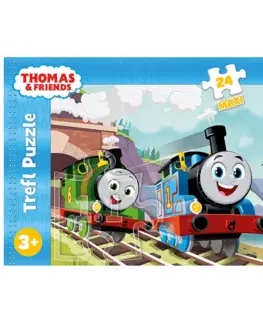 Hračky puzzle TREFL -  Puzzle 24 Maxi - Tom a Percy na kolejích / Thomas and Friends