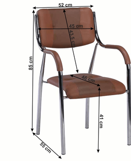 Kancelářské židle Stohovatelná židle MALIGOR, hnědá