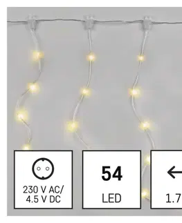 Rampouchy a krápníky EMOS LED vánoční drop řetěz - rampouchy, 1,7 m, venkovní i vnitřní, teplá bílá, programy D3CW01