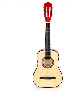 Hudební nástroje pro děti Dřevěná kytara Country EcoToys hnědá