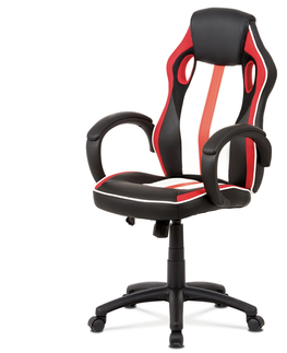 Kancelářské židle Kancelářská židle FENCER, červená/černá/bílá