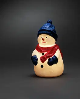 Venkovní vánoční figurky Konstsmide Christmas LED dekorace sněhulák, teplá bílá, IP44