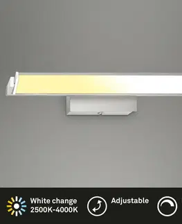 LED nástěnná svítidla BRILONER LED nástěnné svítidlo, s CCT svítidlo LED panel, stmívatelné 52,5 cm, 15 W, matný nikl-chrom BRILO 3723-012