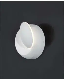 LED nástěnná svítidla Nova Luce Kovové nástěnné LED svítidlo Odin s možností vyklopení - pr. 140 x 70 mm, 5 W, bílá NV 910161
