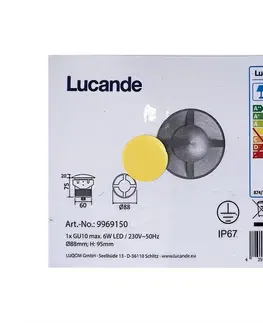 Zahradní lampy Lucande Lucande - Venkovní zápustné svítidlo EDWINA 1xGU10/6W/230V IP67 