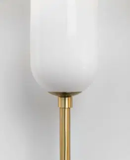 Klasická nástěnná svítidla HUDSON VALLEY nástěnné svítidlo Miley ocel/sklo staromosaz/opál E27 1x6W H373101-AGB-CE
