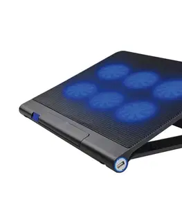 Myši  Chladící podložka pro notebook 6x látor 2xUSB černá 