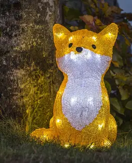 Venkovní vánoční figurky Konstsmide Christmas Osvětlená liška LED pro venkovní použití