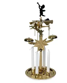 Vánoční dekorace HTH Andělské zvonění v. 30 cm, zlatá