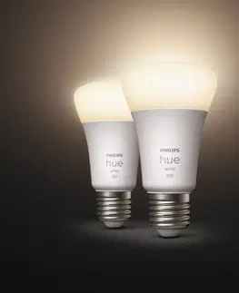 Chytré žárovky Philips Hue Philips Hue White 9W E27 LED žárovka, sada 2ks