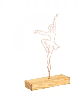  Hanah Home Kovová dekorace Ballerina 40 cm měděná