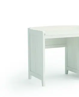 Stylové a luxusní pracovní a psací stoly Estila Luxusní moderní kancelářský stolek Verona z masivního dřeva se čtyřmi šuplíky 110cm