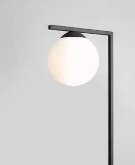 Stojací lampy ALDEX Stojací lampa Zac s kulatým stínidlem, černá