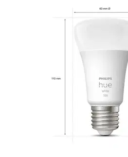 LED žárovky PHILIPS HUE Hue Bluetooth LED White set 2ks žárovek Philips + Hue Bridge můstek 8719514289116 E27 A60 10W 1055lm 2700K stmívatelné
