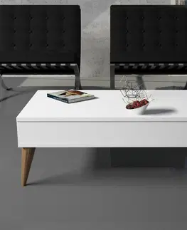Konferenční stolky Kalune Design Konferenční stolek BEST bílý