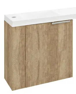 Koupelnový nábytek SAPHO LATUS VI umyvadlová skříňka 50x50x22cm, levá, dub alabama LT615-2222