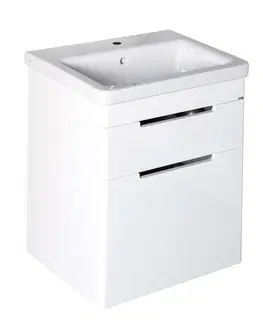 Koupelnový nábytek SAPHO ELLA umyvadlová skříňka 46,5x65x38,5cm, 2x zásuvka, bílá EL052-3030