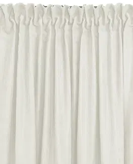 Záclony HOMEDE Závěs MILANA klasická transparentní dračí páska 7,5 cm s třásněmi 3 cm krémový, velikost 140x245
