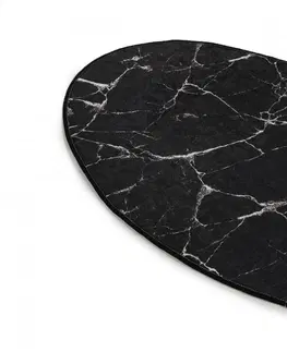Koberce a koberečky Conceptum Hypnose Oválný koberec Black Marble 60x90 cm černý