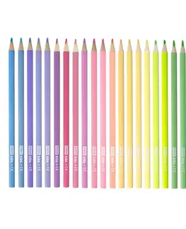 Hračky EASY - Trojhranné pastelky, 24 ks/sada, pastelové barvy