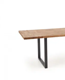 Jídelní stoly HALMAR Jídelní stůl Dusu 120x78 cm přírodní dub/černá