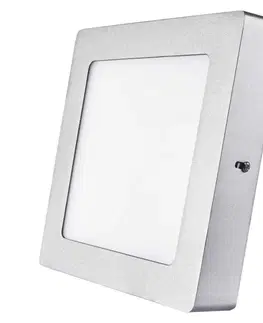 LED nástěnná svítidla EMOS LED panel 174×174, přisazený stříbrný, 12W neutrální bílá 1539067150