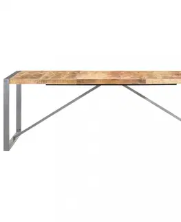 Jídelní stoly Jídelní stůl hnědá / šedá Dekorhome 140x70x75 cm