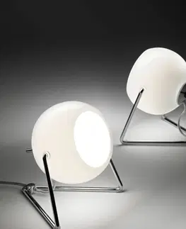 Stolní lampy Fabbian Fabbian Beluga White skleněná stolní lampa, Ø 9 cm
