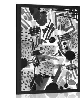 Černobílé Plakát černobílá pop art abstrakce