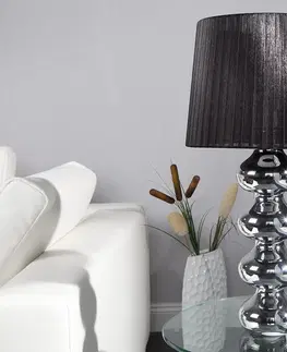 Luxusní a designové stolní lampy Estila Luxusní moderní stolní lampa Mia černá