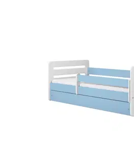 Dětské postýlky Kocot kids Dětská postel Tomi modrá, varianta 80x140, bez šuplíků, s matrací