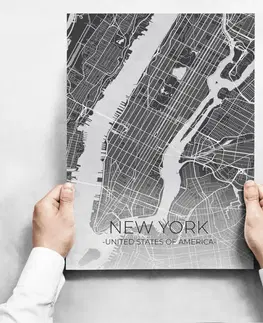 Moderní obrazy Sada obrazů - Map of New York
