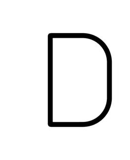 Designová nástěnná svítidla Artemide Alphabet of Light - velké písmeno D 1201D00A