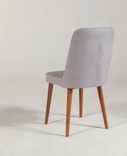 Židle Hanah Home Jídelní židle VINA šedá/walnut