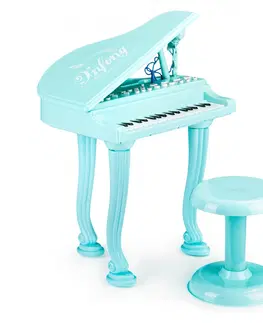 Hudební nástroje pro děti MULTISTORE Dětské piano s mikrofonem Tinny modré