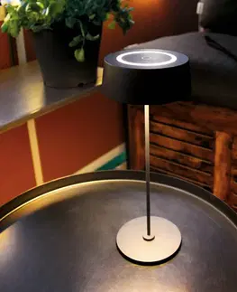 Venkovní osvětlení terasy Eco-Light LED stolní lampa Cocktail na baterii, dim, černá