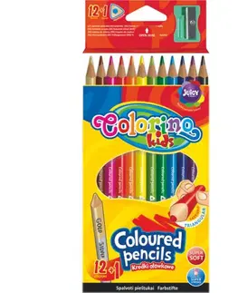 Hračky PATIO - Colorino pastelky Trio 12 barev + ořezávátko