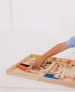 Hračky Bigjigs Toys Dřevěný kufřík s nářadím RUSTY hnědý