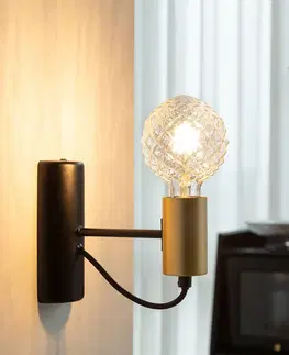 Stmívatelné LED žárovky Lucande E27 3,8W LED žárovka G95, 2700K, struktura, čirá