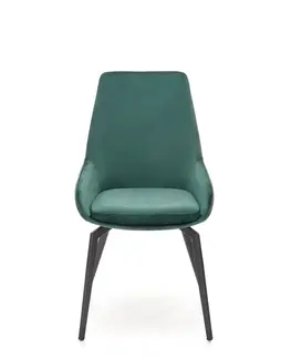 Jídelní sety Jídelní židle K479 Halmar Tmavě zelená