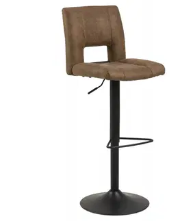 Barové židle Actona Otočná barová židle Sylvie hnědá/černá