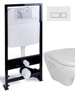 WC sedátka PRIM předstěnový instalační systém s bílým  tlačítkem  20/0042 + WC JIKA LYRA PLUS + SEDÁTKO DURAPLAST PRIM_20/0026 42 LY6