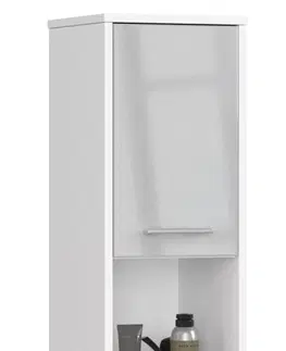Koupelnový nábytek Ak furniture Koupelnová skříňka Fin II 30 cm bílá/stříbrná lesk