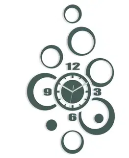 Nalepovací hodiny ModernClock 3D nalepovací hodiny Alladyn šedé